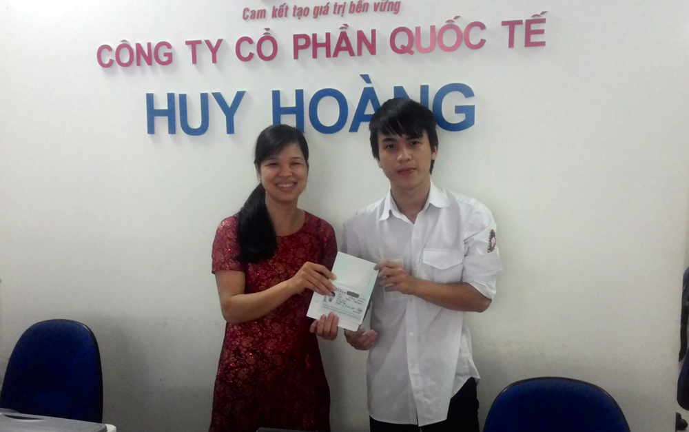 Chúc mừng thành công visa du học Nhật Bản Lê Hùng Phong